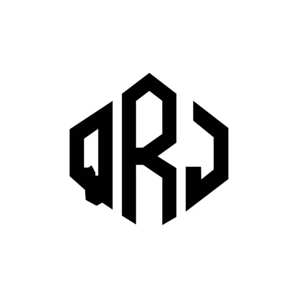 Logo Lettera Qrj Design Con Forma Poligonale Design Del Logo — Vettoriale Stock