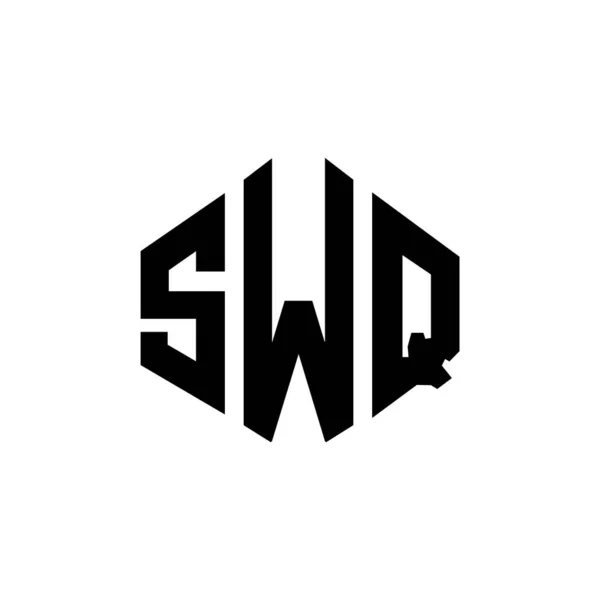 Diseño Logotipo Letra Swq Con Forma Polígono Diseño Logotipo Forma — Vector de stock