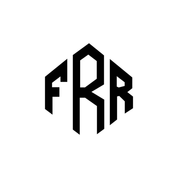 Frr Letter Logo Design Polygon Shape Frr Polygon Cube Shape — ストックベクタ