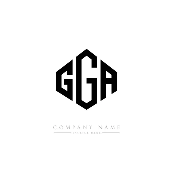 Gga Letter Logo Design Polygon Shape Cube Shape Logo Design — 图库矢量图片