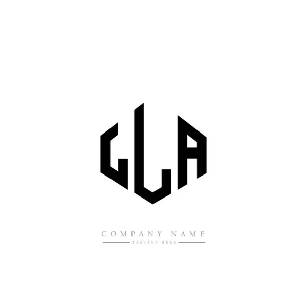Lla Letter Logo Design Polygon Shape Cube Shape Logo Design — 图库矢量图片