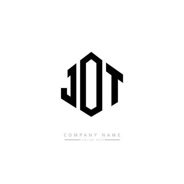 Jot Letter Logo Design Polygon Shape Jot Polygon Cube Shape — Stockový vektor