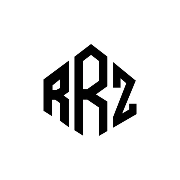 Rrz Letter Logo Design Polygon Shape Rrz Polygon Cube Shape — стоковый вектор