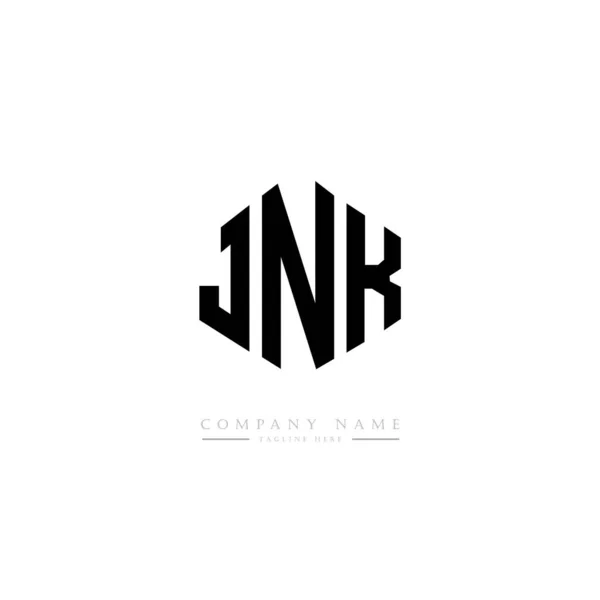 Diseño Del Logotipo Letra Jnk Con Forma Polígono Diseño Logotipo — Archivo Imágenes Vectoriales