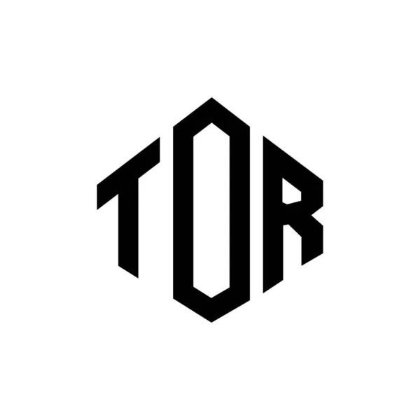 Tor Bokstav Logotyp Design Med Polygon Form Tor Polygon Och — Stock vektor