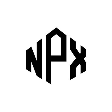 NPX letter logo design with polygon shape. NPX polygon and cube shape logo design. NPX hexagon vector logo template white and black colors. NPX monogram, business and real estate logo.