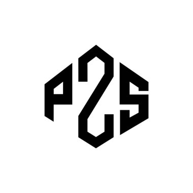 PZS letter logo design with polygon shape. PZS polygon and cube shape logo design. PZS hexagon vector logo template white and black colors. PZS monogram, business and real estate logo.