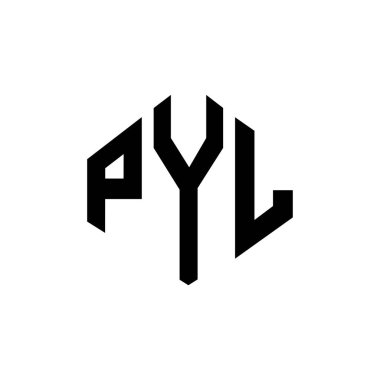PYL letter logo design with polygon shape. PYL polygon and cube shape logo design. PYL hexagon vector logo template white and black colors. PYL monogram, business and real estate logo.