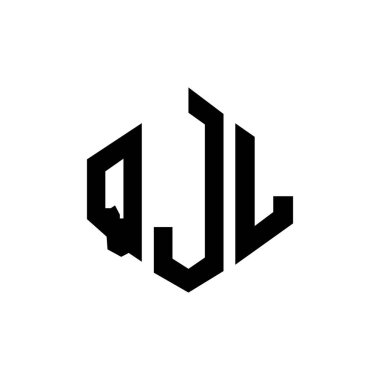 QJL letter logo design with polygon shape. QJL polygon and cube shape logo design. QJL hexagon vector logo template white and black colors. QJL monogram, business and real estate logo.