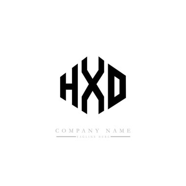 HXO letter logo design with polygon shape. HXO polygon and cube shape logo design. HXO hexagon vector logo template white and black colors. HXO monogram, business and real estate logo.