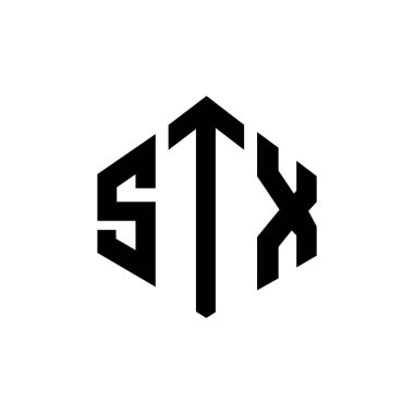 STX letter logo design with polygon shape. STX polygon and cube shape logo design. STX hexagon vector logo template white and black colors. STX monogram, business and real estate logo.