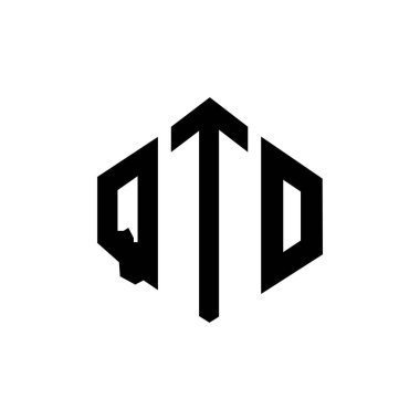QTO letter logo design with polygon shape. QTO polygon and cube shape logo design. QTO hexagon vector logo template white and black colors. QTO monogram, business and real estate logo.