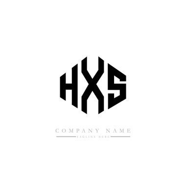 HXS letter logo design with polygon shape. HXS polygon and cube shape logo design. HXS hexagon vector logo template white and black colors. HXS monogram, business and real estate logo.