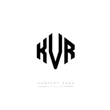 KVR harfleri logo tasarımı vektör çizimi