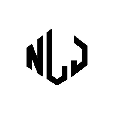 NLJ letter logo design with polygon shape. NLJ polygon and cube shape logo design. NLJ hexagon vector logo template white and black colors. NLJ monogram, business and real estate logo.