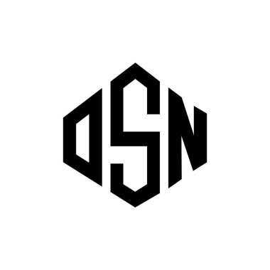 OSN letter logo design with polygon shape. OSN polygon and cube shape logo design. OSN hexagon vector logo template white and black colors. OSN monogram, business and real estate logo.