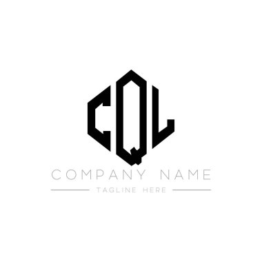 CQL letter logo design with polygon shape. CQL polygon and cube shape logo design. CQL hexagon vector logo template white and black colors. CQL monogram, business and real estate logo.