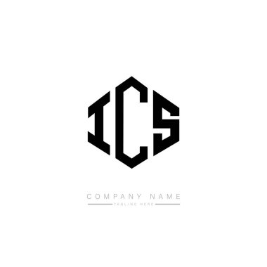 ICS harfleri logo tasarımı vektör çizimi