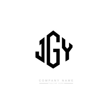 JGY letter logo design with polygon shape. JGY polygon and cube shape logo design. JGY hexagon vector logo template white and black colors. JGY monogram, business and real estate logo.