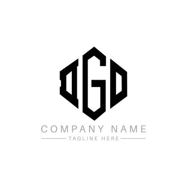 DGO letter logo design with polygon shape. DGO polygon and cube shape logo design. DGO hexagon vector logo template white and black colors. DGO monogram, business and real estate logo.