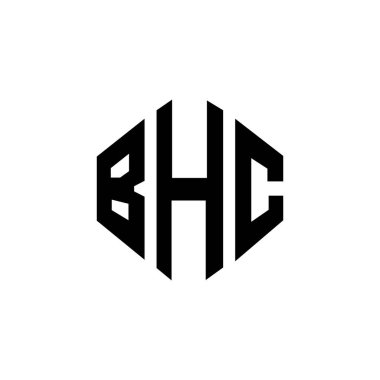 BHC letter logo design with polygon shape. BHC polygon and cube shape logo design. BHC hexagon vector logo template white and black colors. BHC monogram, business and real estate logo.