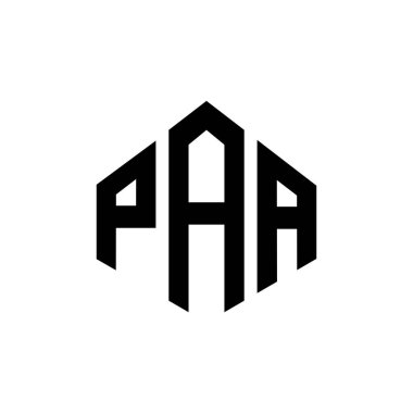 PAA letter logo design with polygon shape. PAA polygon and cube shape logo design. PAA hexagon vector logo template white and black colors. PAA monogram, business and real estate logo.