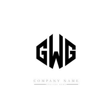 GWG harfleri logo tasarımı vektör çizimi