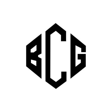 BCG letter logo design with polygon shape. BCG polygon and cube shape logo design. BCG hexagon vector logo template white and black colors. BCG monogram, business and real estate logo.