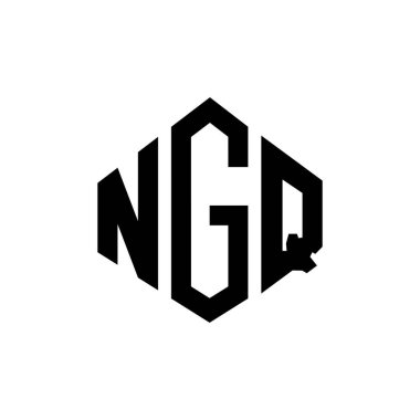 NGQ letter logo design with polygon shape. NGQ polygon and cube shape logo design. NGQ hexagon vector logo template white and black colors. NGQ monogram, business and real estate logo.