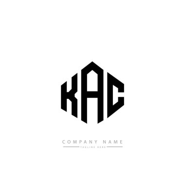 KAC harfleri logo tasarımı vektör çizimi