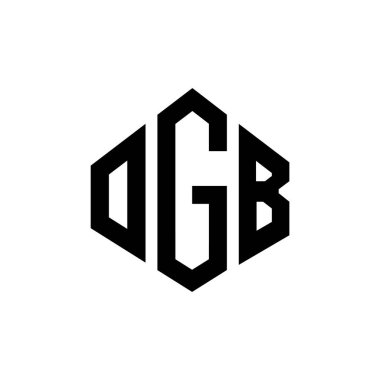 OGB letter logo design with polygon shape. OGB polygon and cube shape logo design. OGB hexagon vector logo template white and black colors. OGB monogram, business and real estate logo.