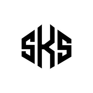 SKS letter logo design with polygon shape. SKS polygon and cube shape logo design. SKS hexagon vector logo template white and black colors. SKS monogram, business and real estate logo.