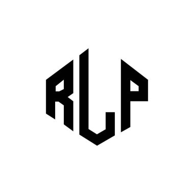 RLP letter logo design with polygon shape. RLP polygon and cube shape logo design. RLP hexagon vector logo template white and black colors. RLP monogram, business and real estate logo.