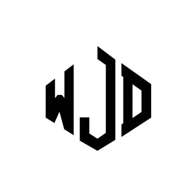 WJD letter logo design with polygon shape. WJD polygon and cube shape logo design. WJD hexagon vector logo template white and black colors. WJD monogram, business and real estate logo.