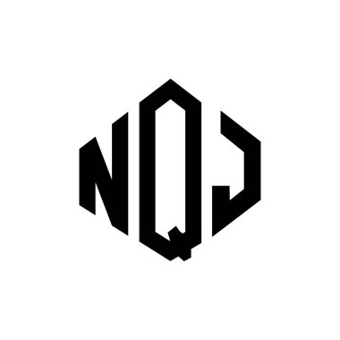 NQJ letter logo design with polygon shape. NQJ polygon and cube shape logo design. NQJ hexagon vector logo template white and black colors. NQJ monogram, business and real estate logo.