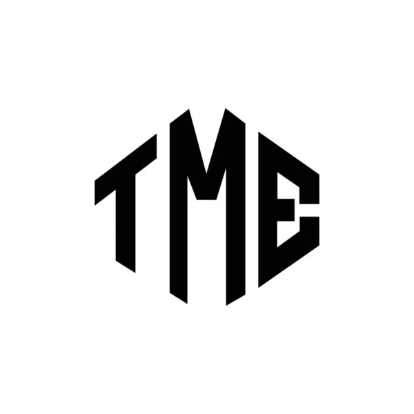 Tme Letter Logo Design Mit Polygonform Tme Polygon Und Würfelform — Stockvektor