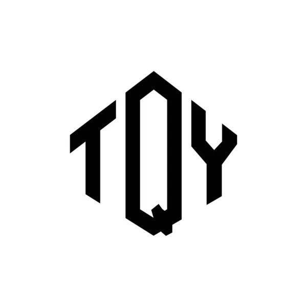 Tqy Letter Logo Design Polygon Shape Tqy Polygon Cube Shape — стоковый вектор