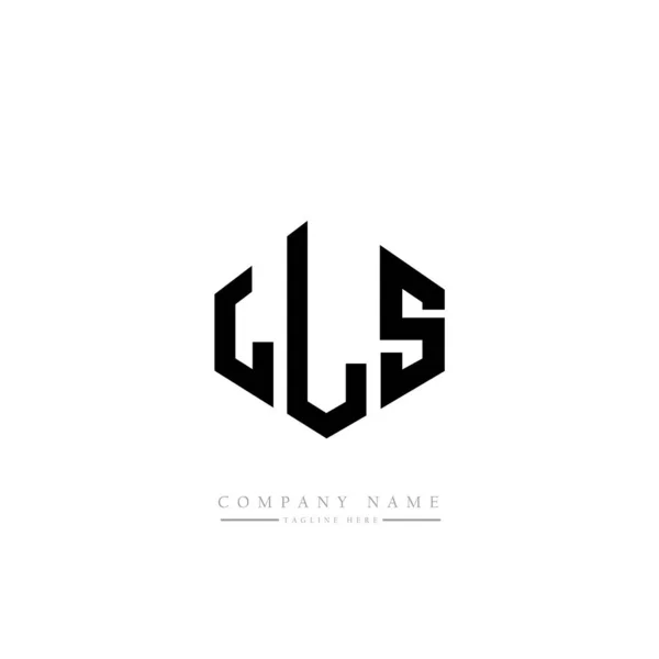 Lls Letter Logo Design Polygon Shape Cube Shape Logo Design — Stock Vector