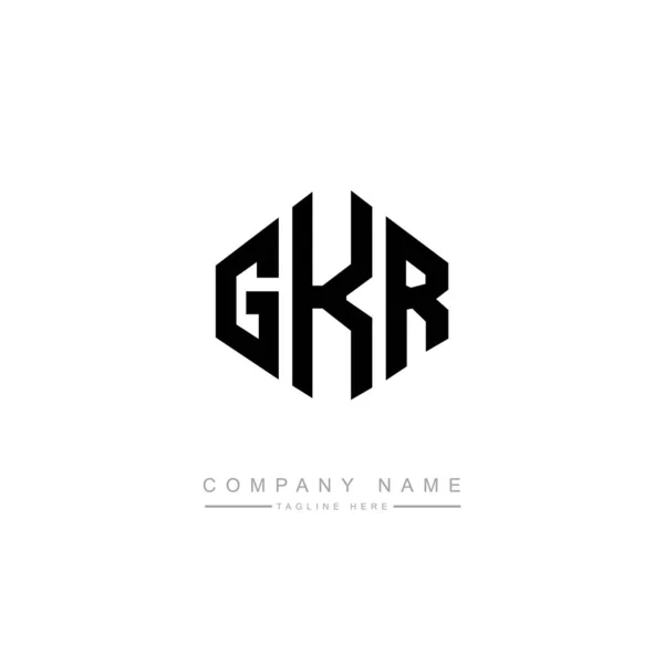 Diseño Del Logotipo Letra Gkr Con Forma Polígono Diseño Del — Archivo Imágenes Vectoriales