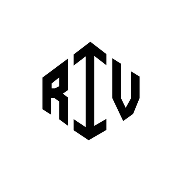 Riv 디자인 다각형 Riv 폴리곤 정육면체 디자인 Riv 헥사곤 템플릿은 — 스톡 벡터