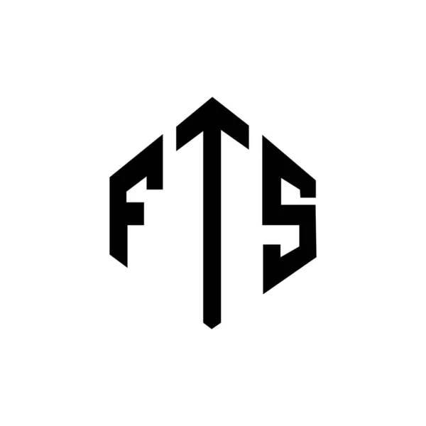 Logo Lettera Fts Design Con Forma Poligonale Design Del Logo — Vettoriale Stock