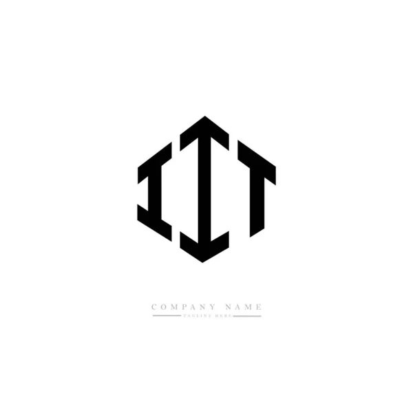 Design Logotipo Carta Iit Com Forma Polígono Design Logotipo Forma —  Vetores de Stock