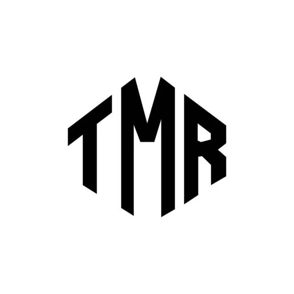 Tmr Schriftzug Logo Design Mit Polygonform Tmr Polygon Und Würfelform — Stockvektor
