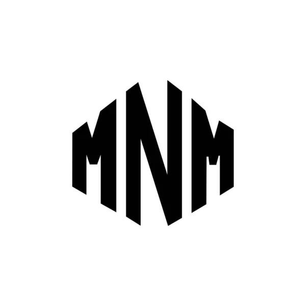 Projekt Logo Litery Mnm Kształcie Wieloboku Mnm Wielokąta Kształt Sześcianu — Wektor stockowy