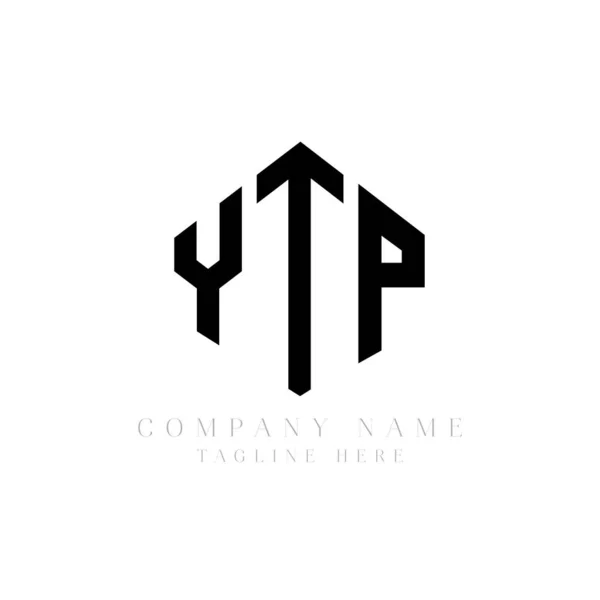 Ytp Letter Logo Design Polygon Shape Ytp Polygon Cube Shape — Wektor stockowy