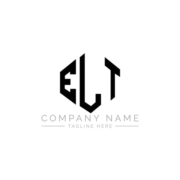Elt Letter Logo Design Polygon Shape Elt Polygon Cube Shape — Stock Vector