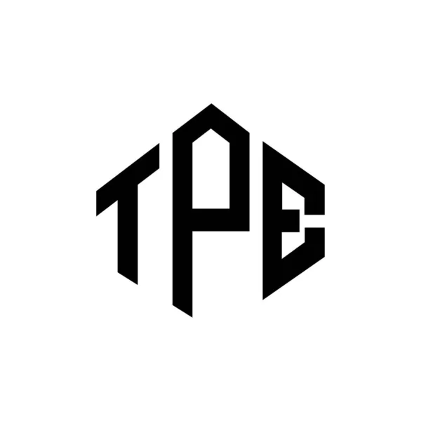 Tpe Letter Logo Design Polygon Shape Tpe Polygon Cube Shape — 스톡 벡터