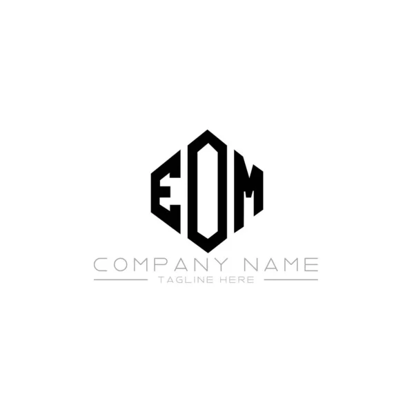 Eom Letter Logo Design Polygon Shape Eom Polygon Cube Shape — Stockvector