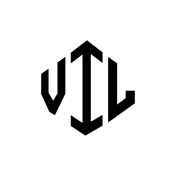 Vil Letter Logo Design Polygon Shape Vil Polygon Cube Shape — 스톡 벡터