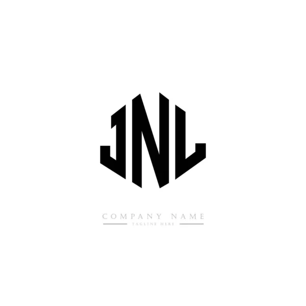 Jnl Letter Logo Design Polygon Shape Jnl Polygon Cube Shape — Stock vektor